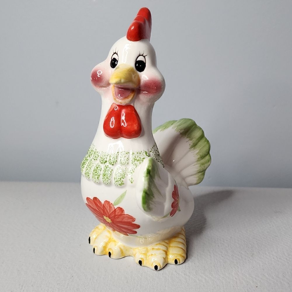 Pottery Colorful Chicken Rooster Farmhouse Decor